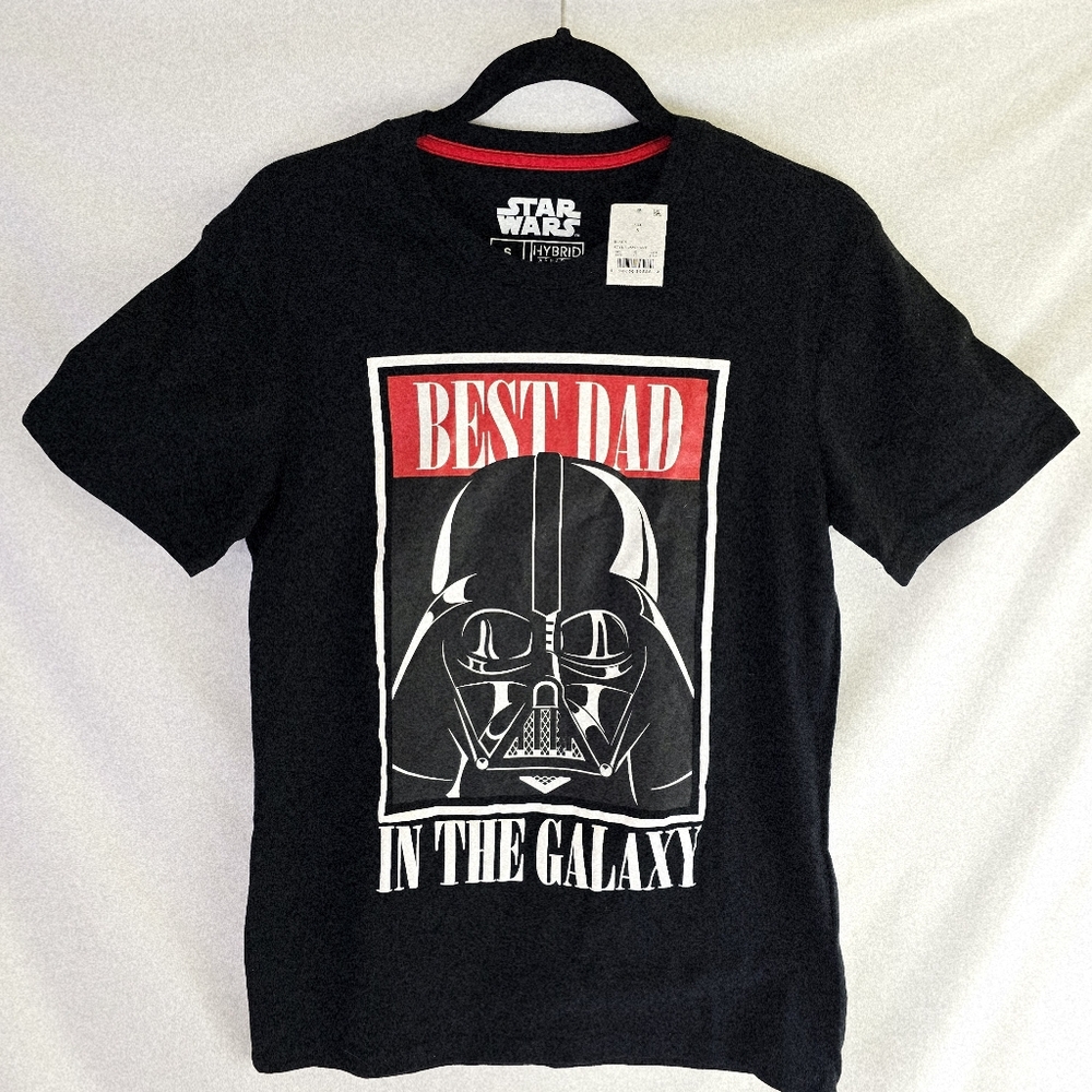 Star Wars Darth Vader 'Best Dad In The Galaxy' Black T-Shirt Small New With Tags